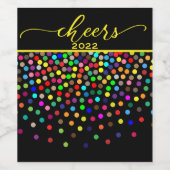 ドカラフルット応援ニューイヤーイーブワインラベル ワインラベル (シングルラベル)