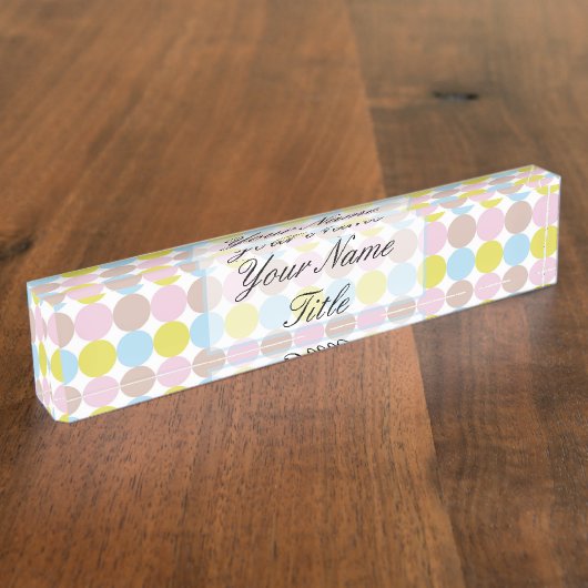 ドカラフルット机用ネームプレートカスタマイズ名前をカスタムする デスクネームプレート (側面)