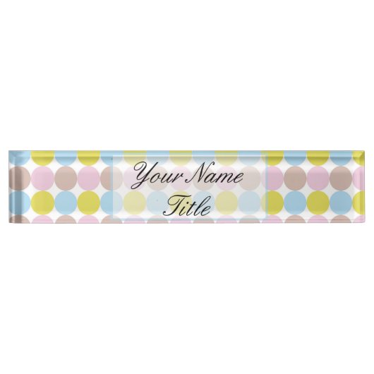 ドカラフルット机用ネームプレートカスタマイズ名前をカスタムする デスクネームプレート (正面)