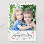 ドカラフルードルズメリークリスマス写真 シーズンカード (正面/裏面)