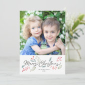 ドカラフルードルズメリークリスマス写真 シーズンカード (スタンド正面)