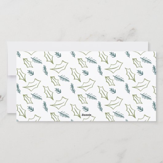 ドカラフルードルズメリークリスマス2フォトブラック シーズンカード (裏面)