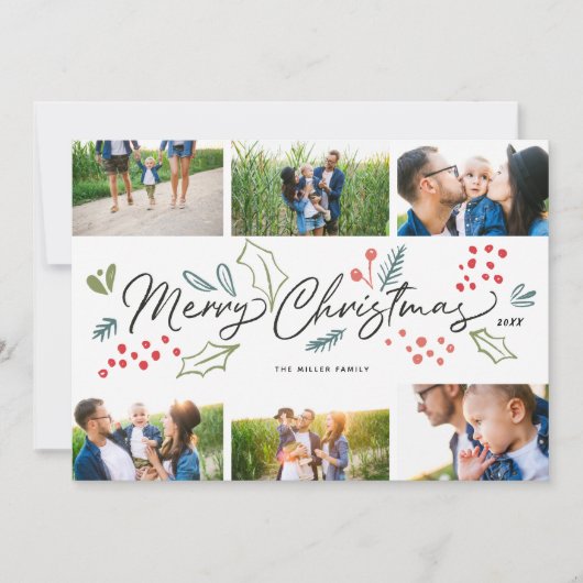 ドカラフルードルズメリークリスマス6数々の枚写真 シーズンカード (正面)