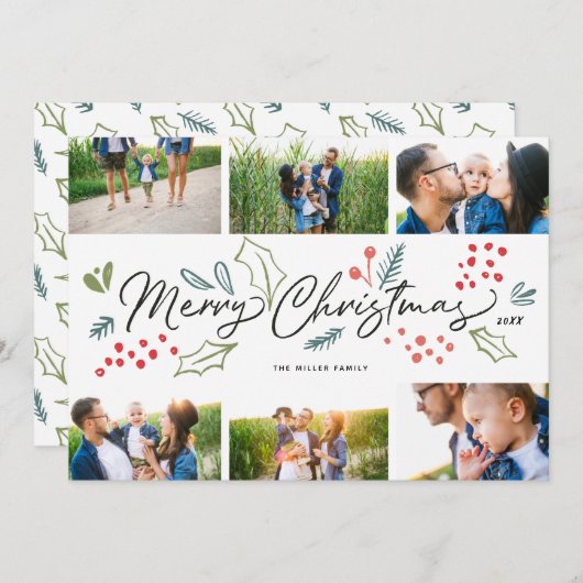 ドカラフルードルズメリークリスマス6数々の枚写真 シーズンカード (正面/裏面)