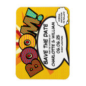 ドカンとお知らせ！楽しいコミックブック モダン マグネット (縦)