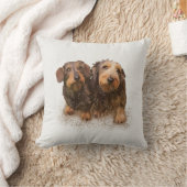 「ドキシカルな子犬たちペア」 クッション (ブランケット)