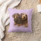 「ドキシカルな子犬のペア」 クッション (ブランケット)