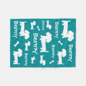 ドキシパーソナライズされたーのダックスシュントフリースブランケット フリースブランケット (正面(横))