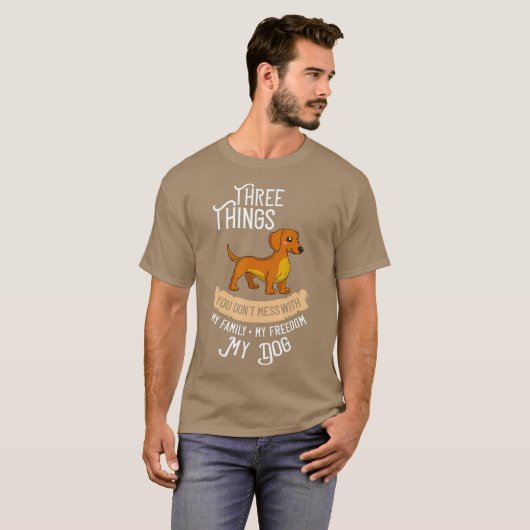 ドキシードダシュント犬の子犬の所有者の恋人_23 Tシャツ (正面フル)