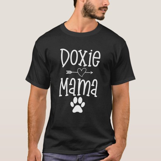 ドキシーママと犬のためのダックスシュントのお母さん Tシャツ (正面)