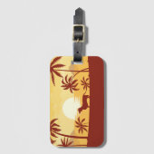 ドキシーママのためのダックスシュントビーチの夕日 ラゲッジタグ (正面縦)