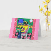 ドキシーママ&ベビー カード (黄色い花)