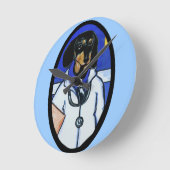 ドキシー・ドクター ラウンド壁時計 (傾斜)