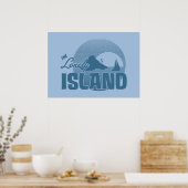 ドキー島 – 青 ポスター (キッチン)