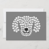 ドギーおもしろい誕生日パーティーへの招待 招待状 (裏面)