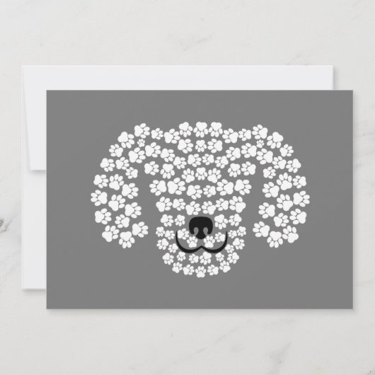 ドギーおもしろい誕生日パーティーへの招待 招待状 (裏面)