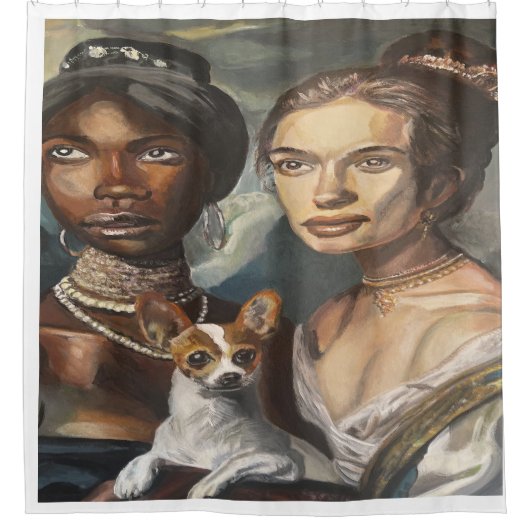 ドギーとレディース シャワーカーテン (正面)