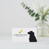 ドギーのシルエット |金ゴールドドッグボーン 名刺 (スタンド正面)