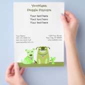 ドギーデイケア・ドッグウォーカー プロモーションフライヤー チラシ (手)