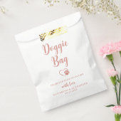 ドギートリートパーソナライズされたバラ金ゴールドペットズ結婚ーズ フェイバーバッグ (封をした状態)