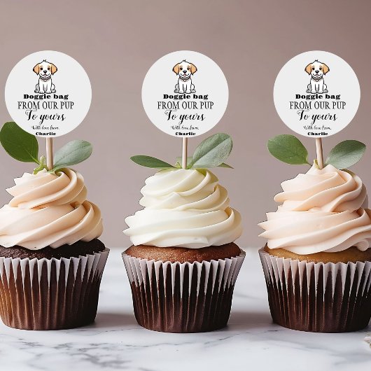 ドギーバッグドッグトリート結婚式の引き出物バッグ ラウンドシール