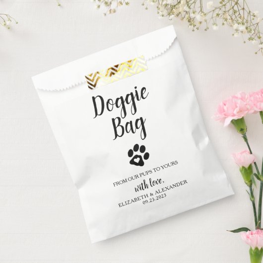 ドギーバッグビスケットバードッグトリート結婚式の引き出物バッグ フェイバーバッグ (封をした状態)