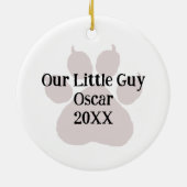 ドギーパーソナライズされた写真 セラミックオーナメント (裏面)