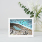 ドギービーチパーティーはがき ポストカード (スタンド正面)