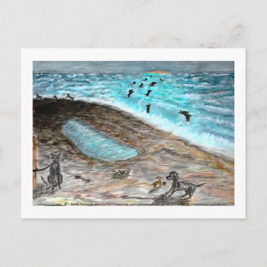 ドギービーチパーティーはがき ポストカード (正面)