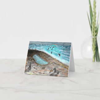 ドギービーチパーティーノートカード カード