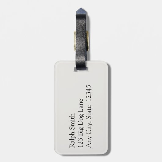 ドギーファミリー写真ラゲッジタグ ラゲッジタグ (裏面縦)