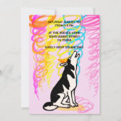 ドギーフレンズ付きバースデーパーティー招待状 招待状 (裏面)