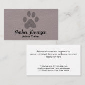 ドギーポー |革の背景 名刺 (正面/裏面)