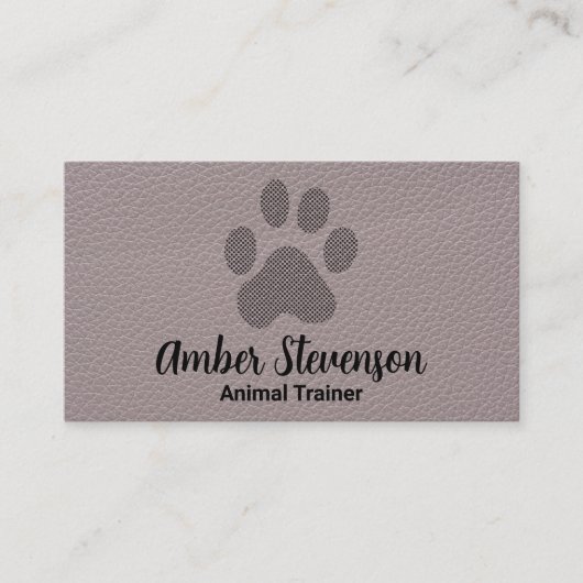 ドギーポー |革の背景 名刺 (正面)