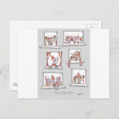 ドギーマッチの日のレッド ポストカード (正面/裏面)