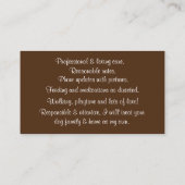 ドギー保育サービス名刺 名刺 (裏面)