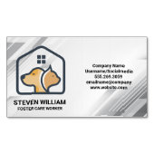 ドギー子猫ハウスロゴ | ペットストアサービス マグネット名刺 (正面)