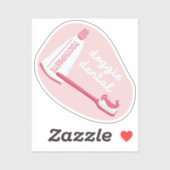 「ドギー歯科」犬のリマインダ気にーさくらんぼピンク シール (シート)