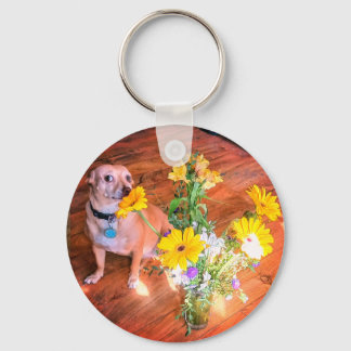 ドギー花の匂いを！ キーホルダー