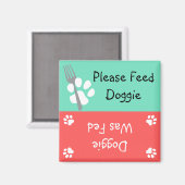 ドギー食べ物を与えさん マグネット (正面/裏面)
