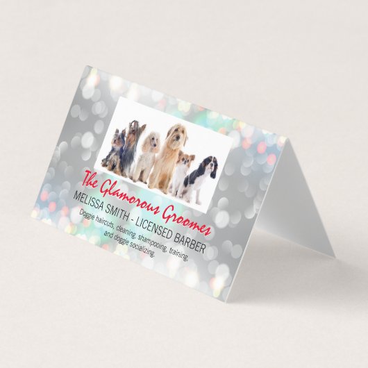 ドギー |スパークル背景 名刺 (正面)