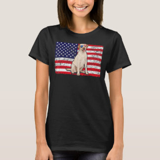 ドギーUSA犬のオーナーUSAラブラドールレトリエバーアメリカF Tシャツ