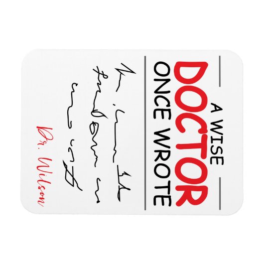 ドクおもしろいパーソナライズされたターおもしろいドクターことわざ マグネット (横)