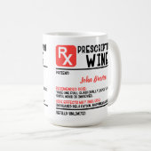 ドクおもしろいパーソナライズされたター・ワイン処方 コーヒーマグカップ (正面右)