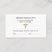 ドクシンプルターアポイントメントカードデザイン 予約カード (正面)