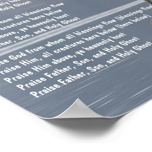 ドクソロジー教会キリスト教賛美歌のポスター ポスター (角)