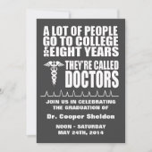ドクタおもしろいー卒業パーティー招待状 招待状 (正面)