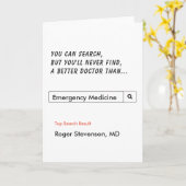 ドクタおもしろいー・サンキュー・エマージェンシー・メディシン カード (黄色い花)