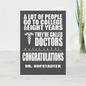 ドクターおもしろいの卒業祝いのカード カード (正面)