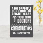 ドクターおもしろいの卒業祝いのカード カード (黄色い花)